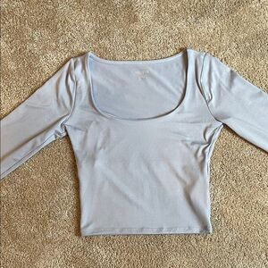 Hollister Women's Sky Blue Long Sleeve Top